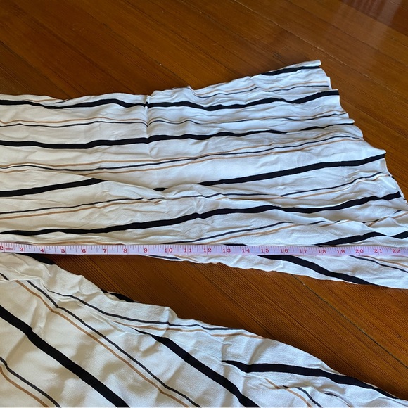 🌻Anthropologie White Striped Whited Wide Leg Pants - Picture 11 of 12